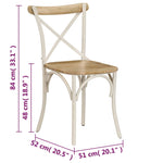 Krysstoler 2 Stk Hvit Heltre Mango
