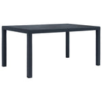 Hagebord Antrasitt 150X90X72 Cm Plast Rottingdesign