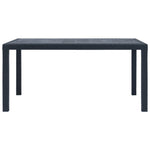 Hagebord Antrasitt 150X90X72 Cm Plast Rottingdesign
