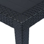 Hagebord Antrasitt 150X90X72 Cm Plast Rottingdesign