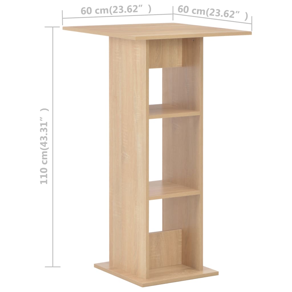 Barbord Eik 60X60X110 Cm