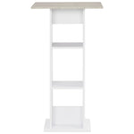 Barbord Hvit Og Betong 60X60X110 Cm