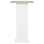 Barbord Hvit Og Betong 60X60X110 Cm