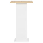 Barbord Hvit Og Sonoma Eik 60X60X110 Cm