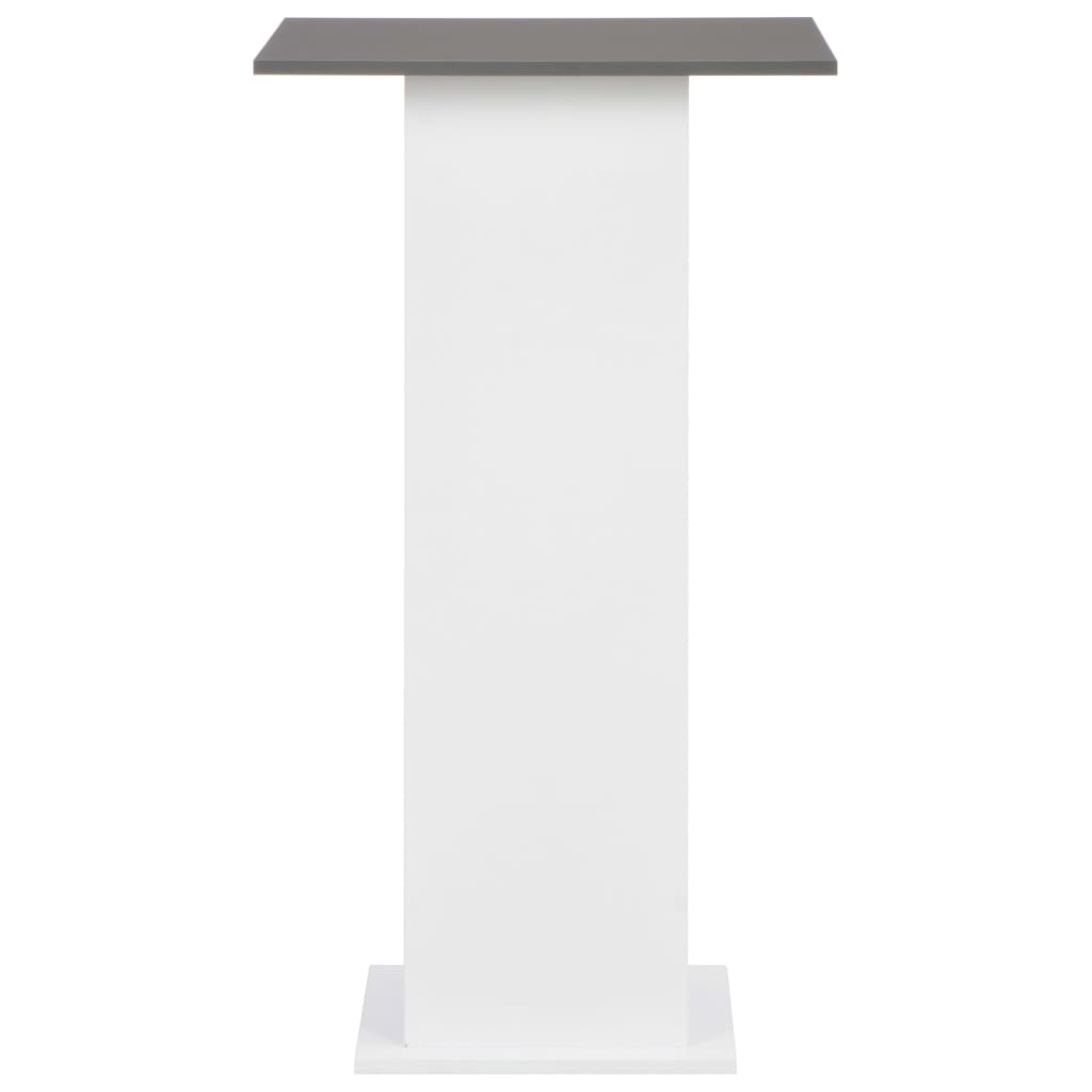 Barbord Hvit Og Antrasittgrå 60X60X110 Cm