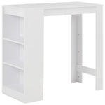Barbord Med Hylle Hvit 110X50X103 Cm