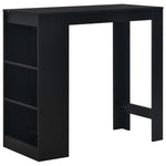 Barbord Med Hylle Svart 110X50X103 Cm