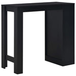 Barbord Med Hylle Svart 110X50X103 Cm