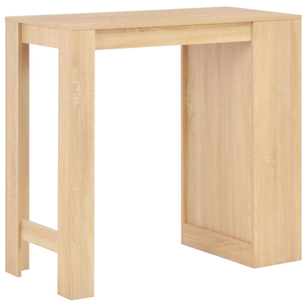 Barbord Med Hylle Eik 110X50X103 Cm