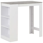 Barbord Med Hylle Hvit 110X50X103 Cm