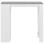 Barbord Med Hylle Hvit 110X50X103 Cm