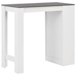 Barbord Med Hylle Hvit 110X50X103 Cm