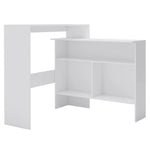 Barbord Med 2 Bordplater 130X40X120 Cm Hvit