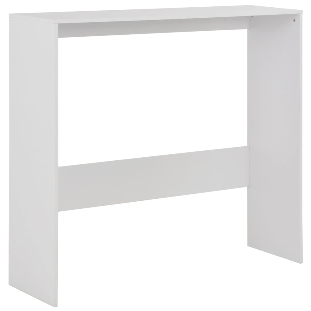 Barbord Med 2 Bordplater 130X40X120 Cm Hvit