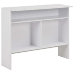 Barbord Med 2 Bordplater 130X40X120 Cm Hvit