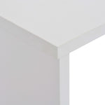 Barbord Med 2 Bordplater 130X40X120 Cm Hvit