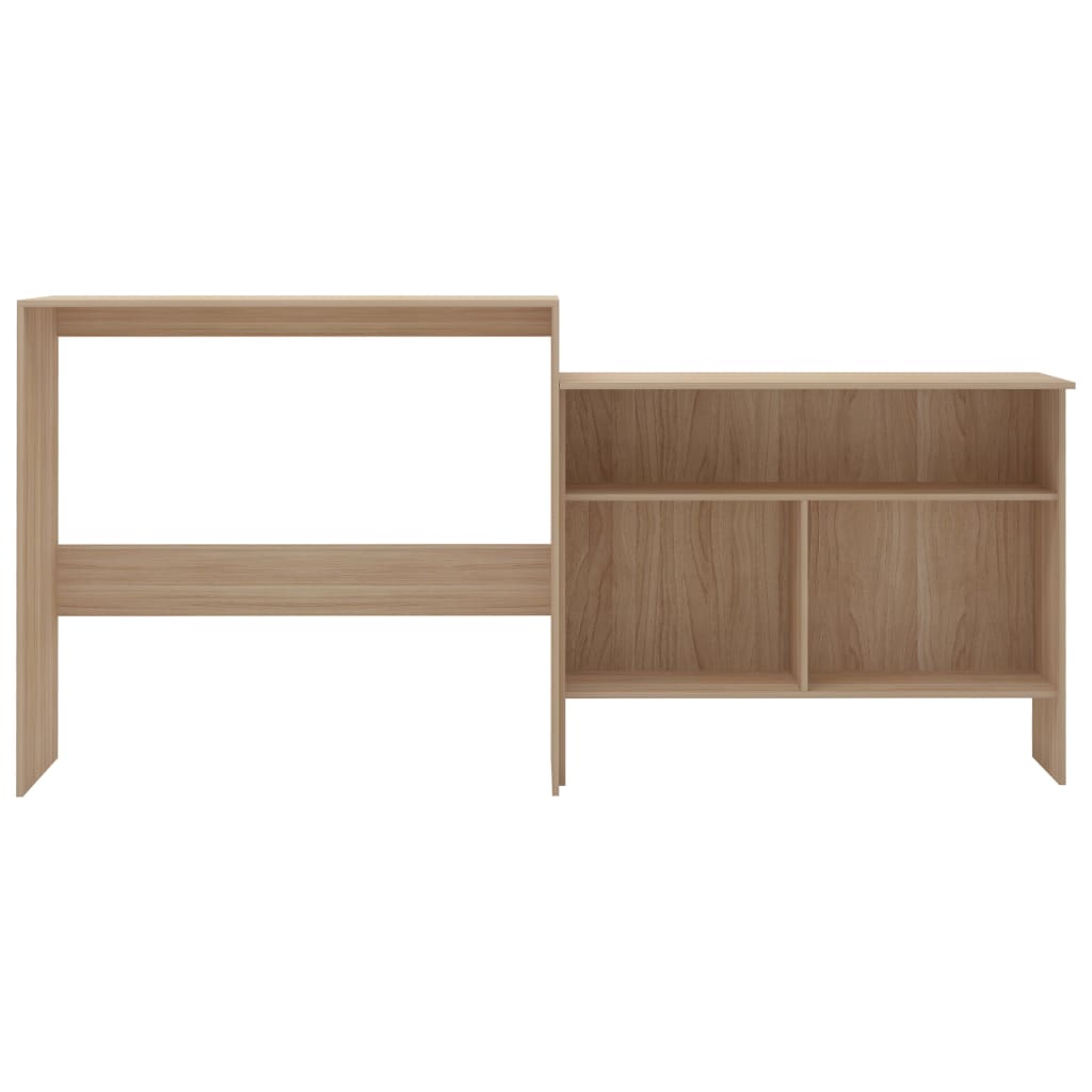 Barbord Med 2 Bordplater 130X40X120 Cm Eik