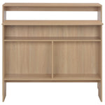 Barbord Med 2 Bordplater 130X40X120 Cm Eik