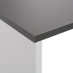 Barbord Med 2 Bordplater Hvit Og Grå 130X40X120 Cm