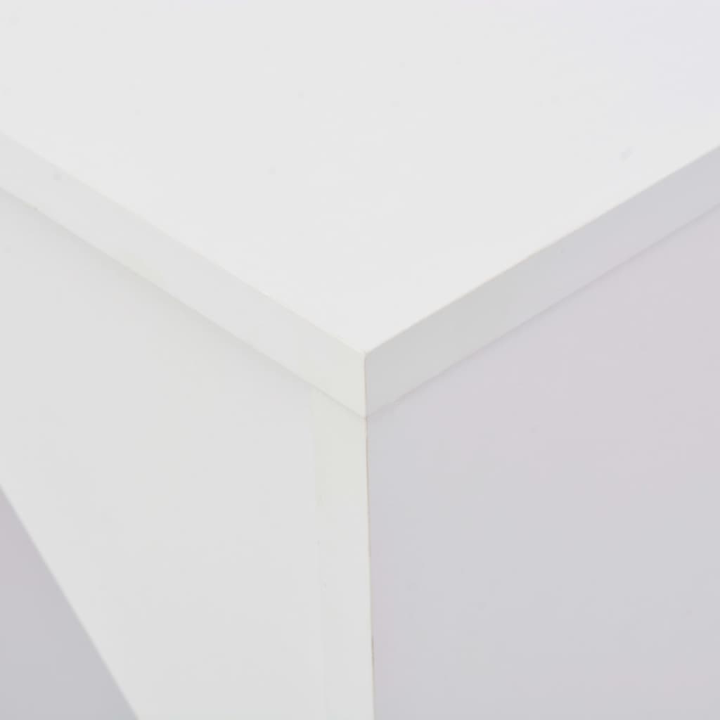 Barbord Med Flyttbar Hylle Hvit 138X39X110 Cm