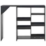 Barbord Med Flyttbar Hylle Svart 138X39X110 Cm