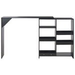 Barbord Med Flyttbar Hylle Svart 138X39X110 Cm
