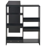 Barbord Med Flyttbar Hylle Svart 138X39X110 Cm