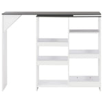 Barbord Med Flyttbar Hylle Hvit 138X39X110 Cm
