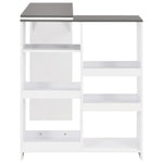 Barbord Med Flyttbar Hylle Hvit 138X39X110 Cm