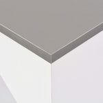 Barbord Med Flyttbar Hylle Hvit 138X39X110 Cm