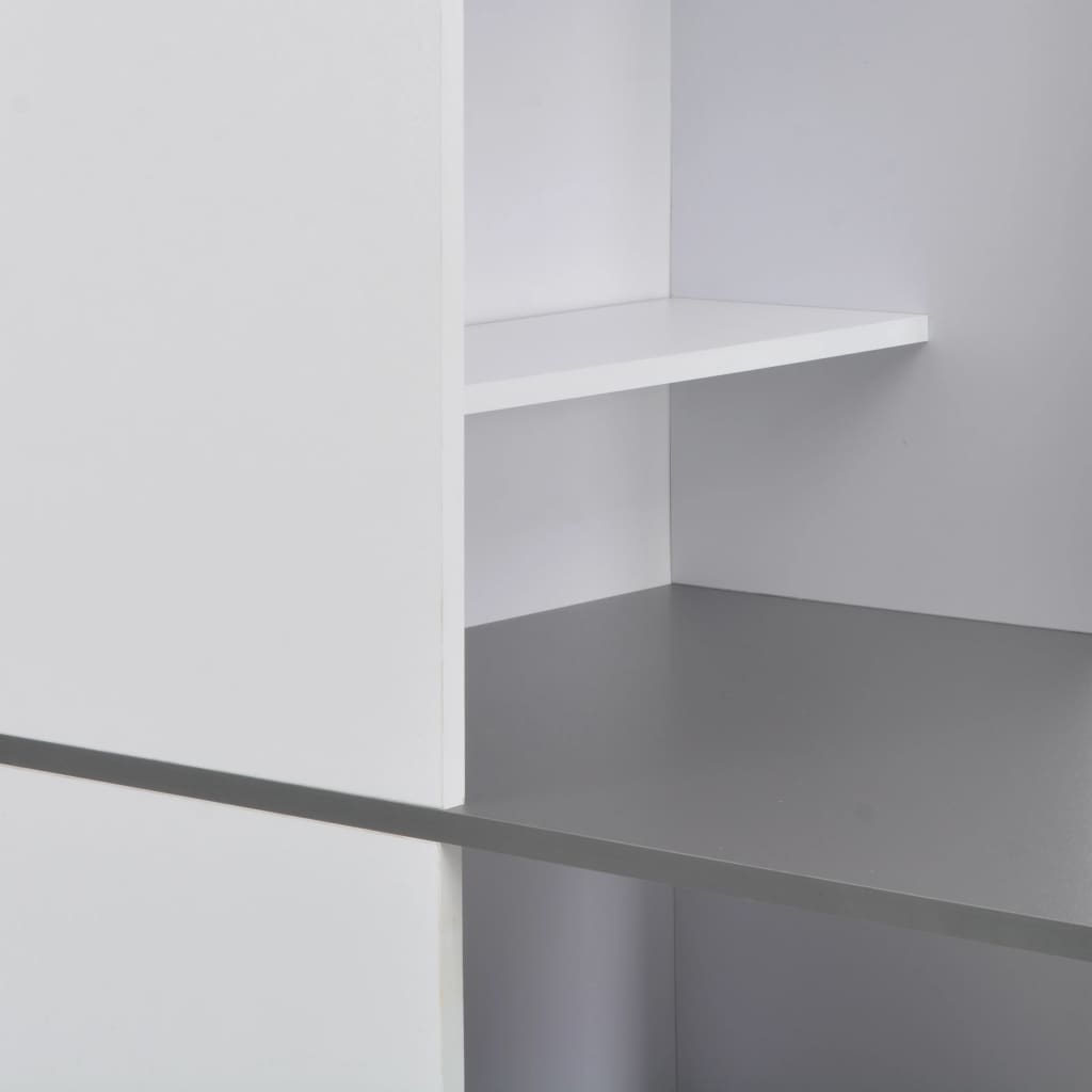 Barbord Med Skap Hvit 115X59X200 Cm