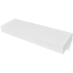 Vegghyller Med Skuff 2 Stk Hvit 80 Cm