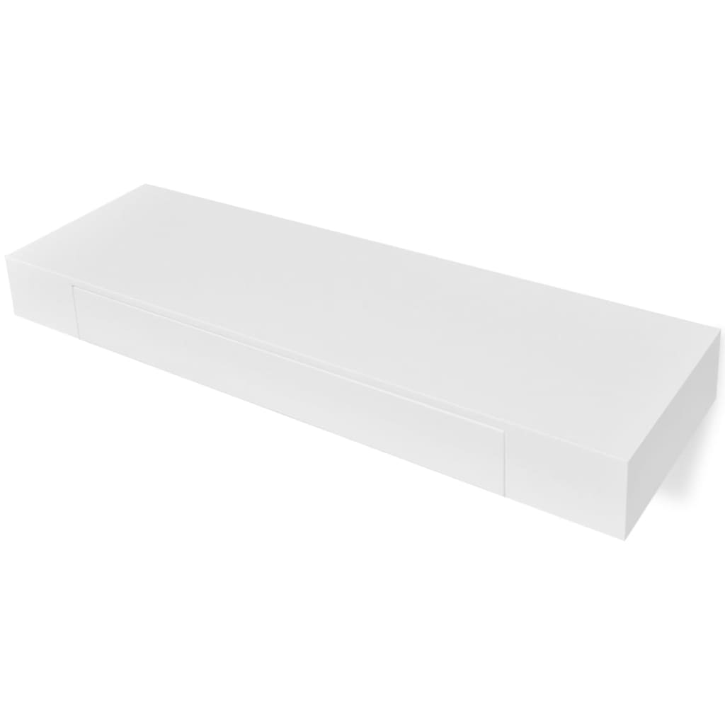 Vegghyller Med Skuff 2 Stk Hvit 80 Cm