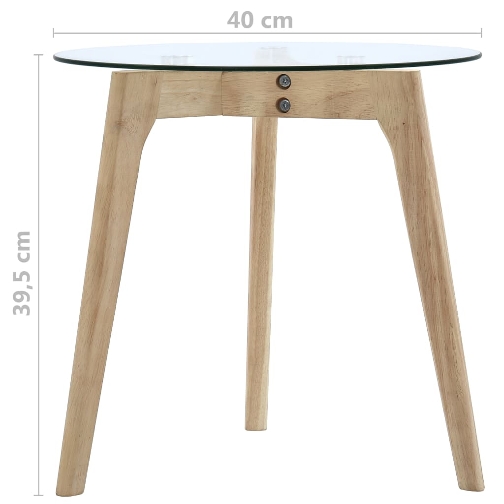Sidebordsett 2 Stk Herdet Glass