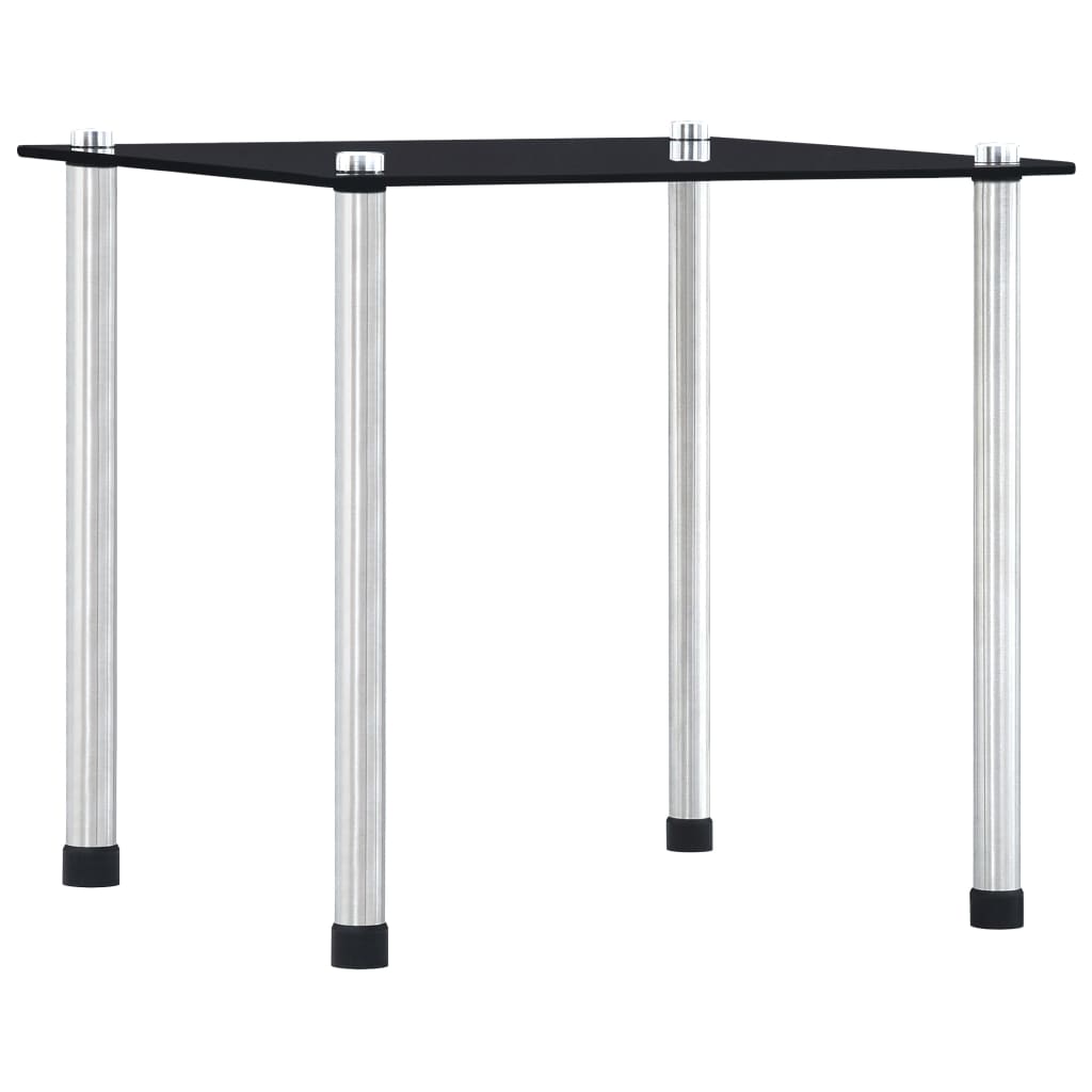 Stablebord 3 Stk Svart Herdet Glass