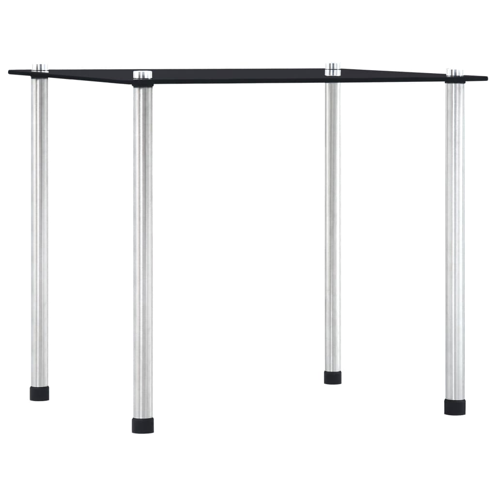 Stablebord 3 Stk Svart Herdet Glass