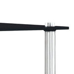 Stablebord 3 Stk Svart Herdet Glass