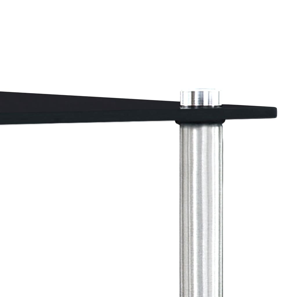 Stablebord 3 Stk Svart Herdet Glass