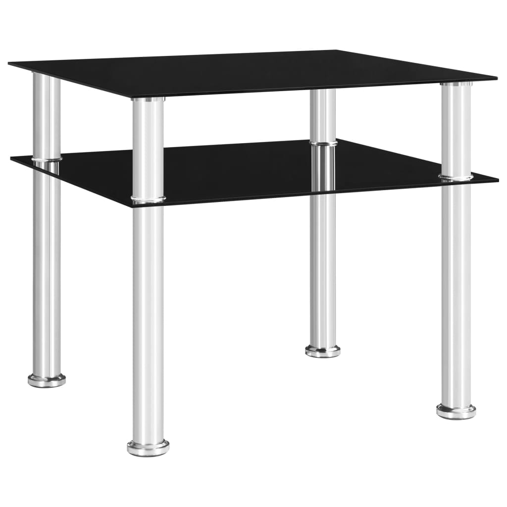 Sidebord Svart 45X50X45 Cm Herdet Glass