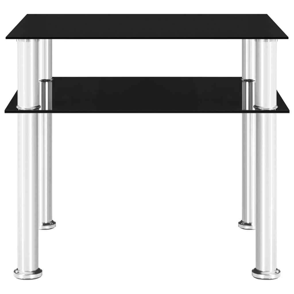 Sidebord Svart 45X50X45 Cm Herdet Glass