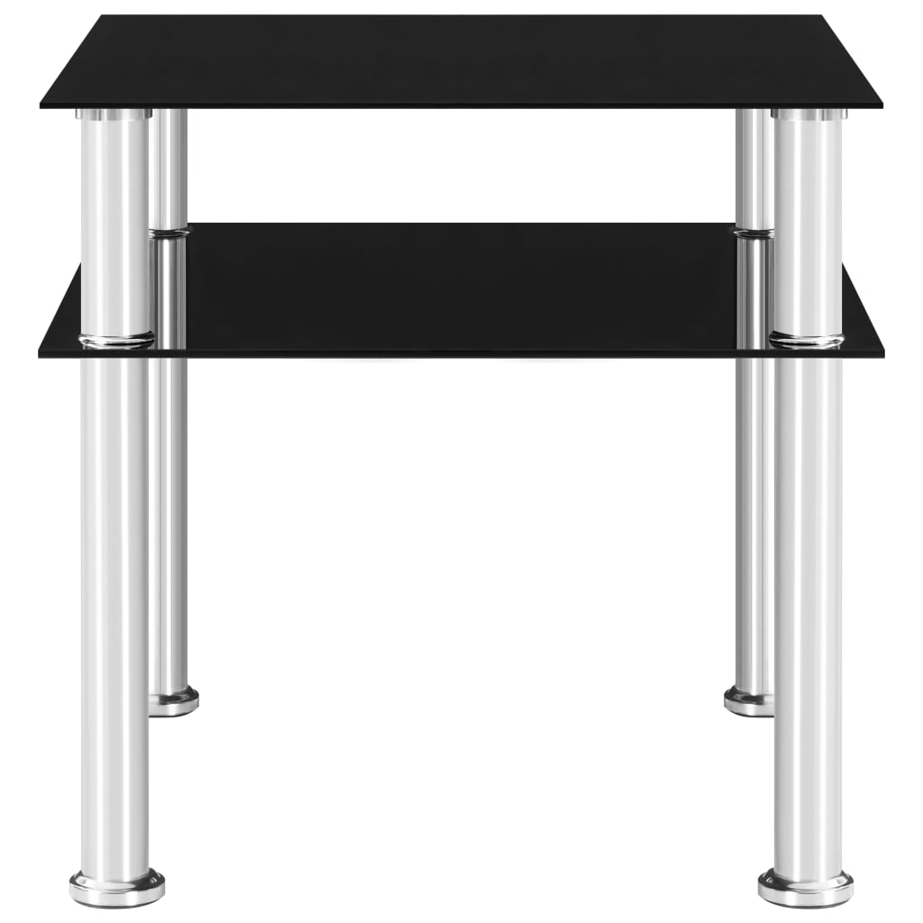 Sidebord Svart 45X50X45 Cm Herdet Glass