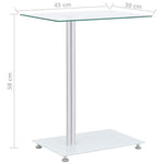 Sidebord U-Formet Gjennomsiktig 45X30X58 Cm Herdet Glass