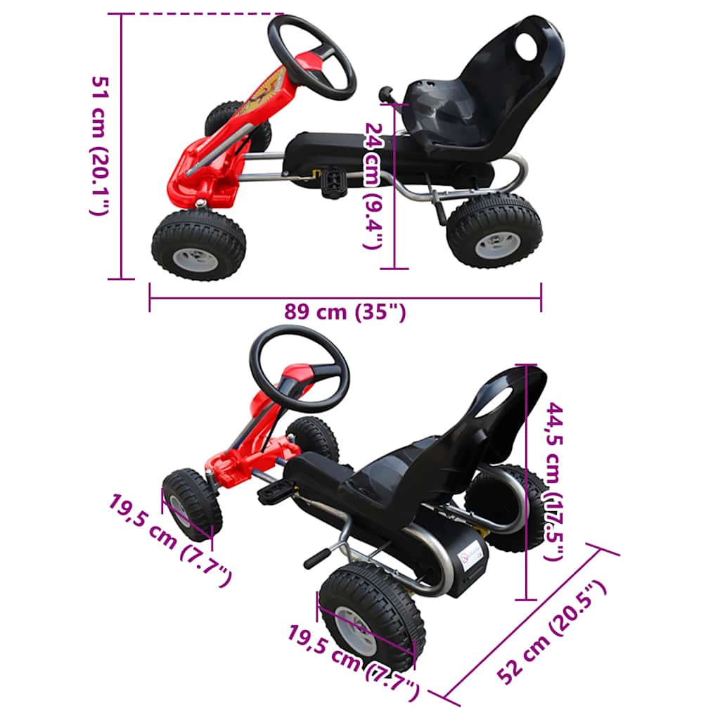Pedal-Go-Kart Rød
