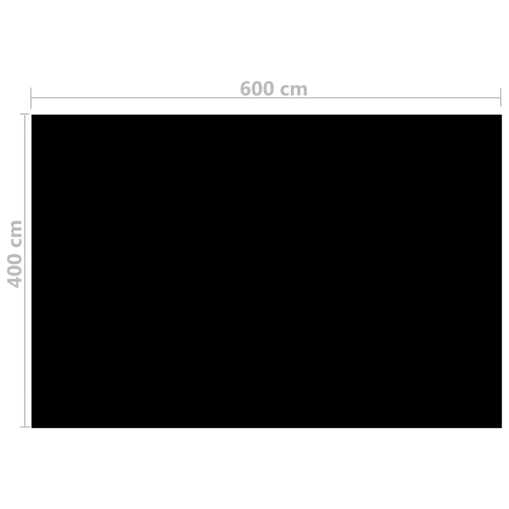 Firkantet Pe Bassengdekke 6 X 4 M - Svart