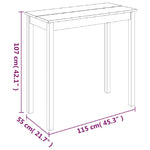 Barbord Mdf Svart 115X55X107 Cm