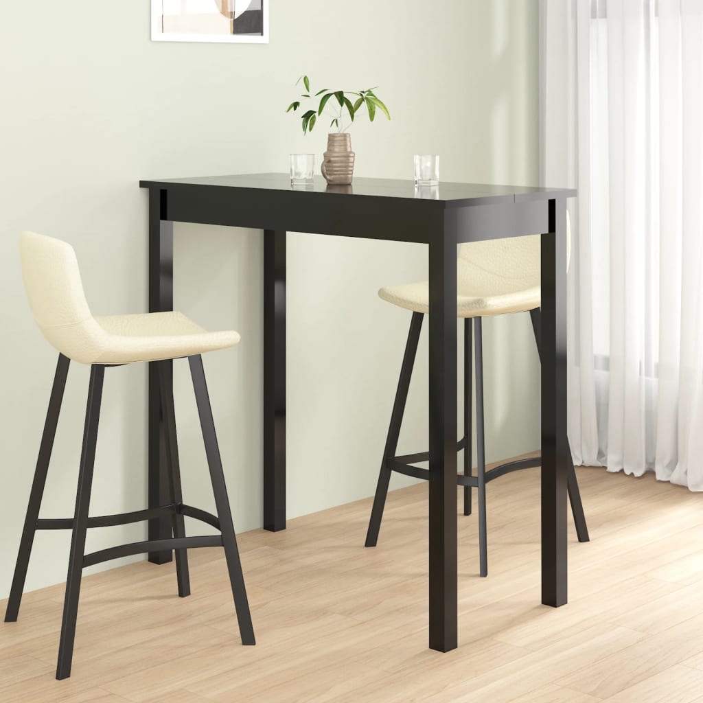 Barbord Mdf Svart 115X55X107 Cm