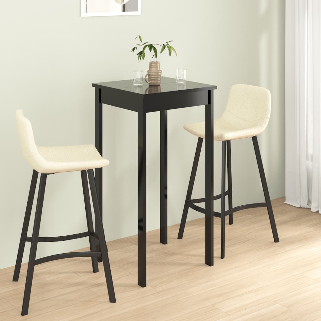 Barbord Mdf Svart 55X55X107 Cm