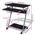 Datamaskin Skrivebord Svart Finish