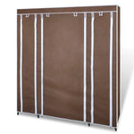 Garderobeskap Med Rom Og Stenger 45X150X176 Cm Brun Stoff