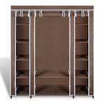 Garderobeskap Med Rom Og Stenger 45X150X176 Cm Brun Stoff
